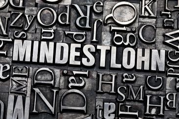 Foto: Schriftzug Mindestlohn
